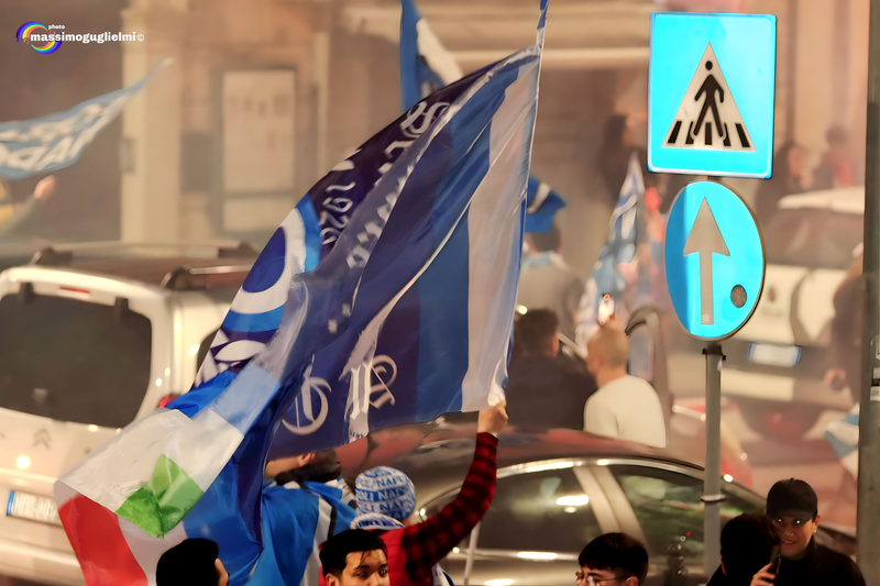 Isernia: festeggiamenti 3° scudetto del Napoli