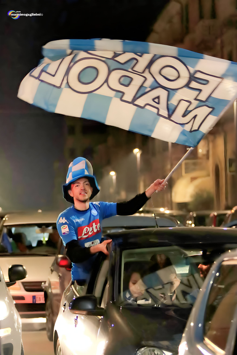 Isernia: festeggiamenti 3° scudetto del Napoli