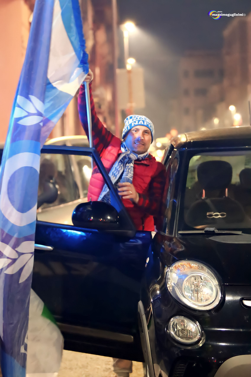 Isernia: festeggiamenti 3° scudetto del Napoli