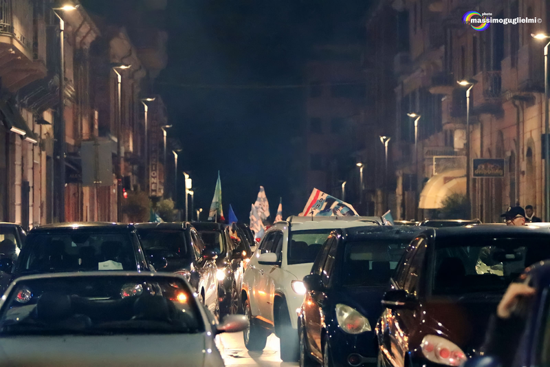 Isernia: festeggiamenti 3° scudetto del Napoli