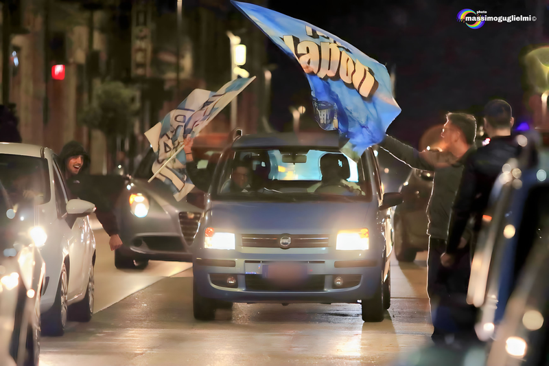 Isernia: festeggiamenti 3° scudetto del Napoli