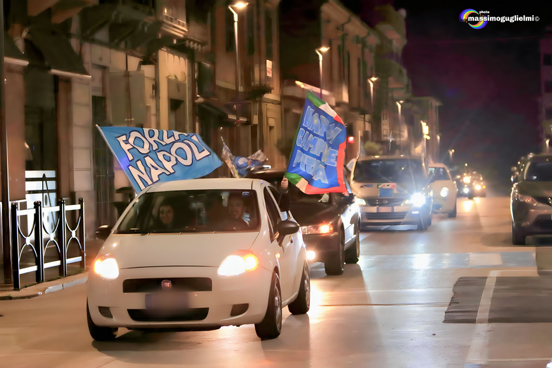Isernia: festeggiamenti 3° scudetto del Napoli