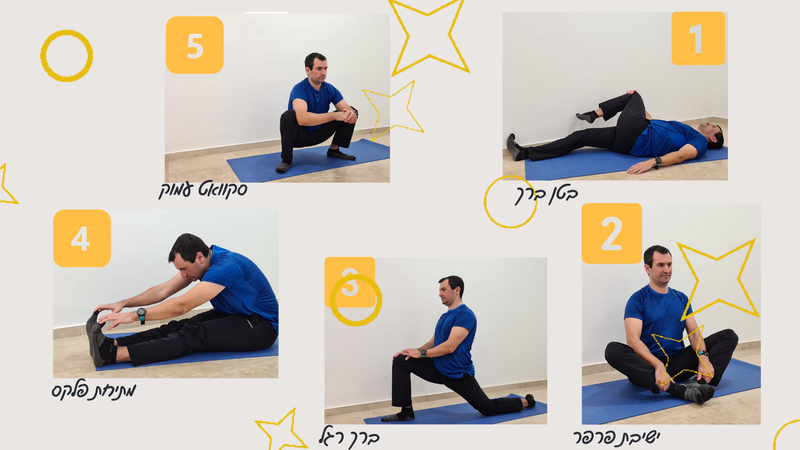 חמש מתיחות הכי מומלצות לכאבים ברצפת אגן
