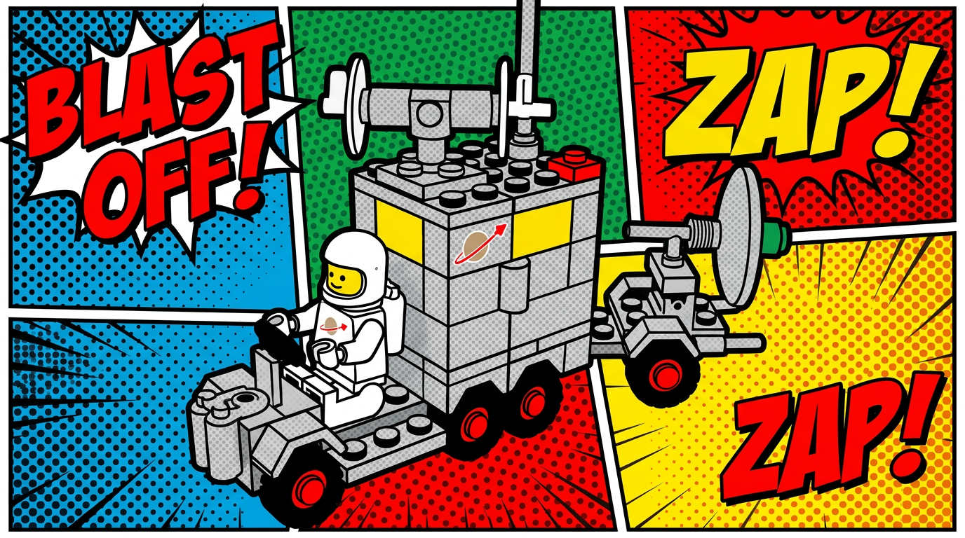 LEGO Classic Space set 894 (Mobile Ground Tracking Station / Mobile Signals Centre), released 1979.
