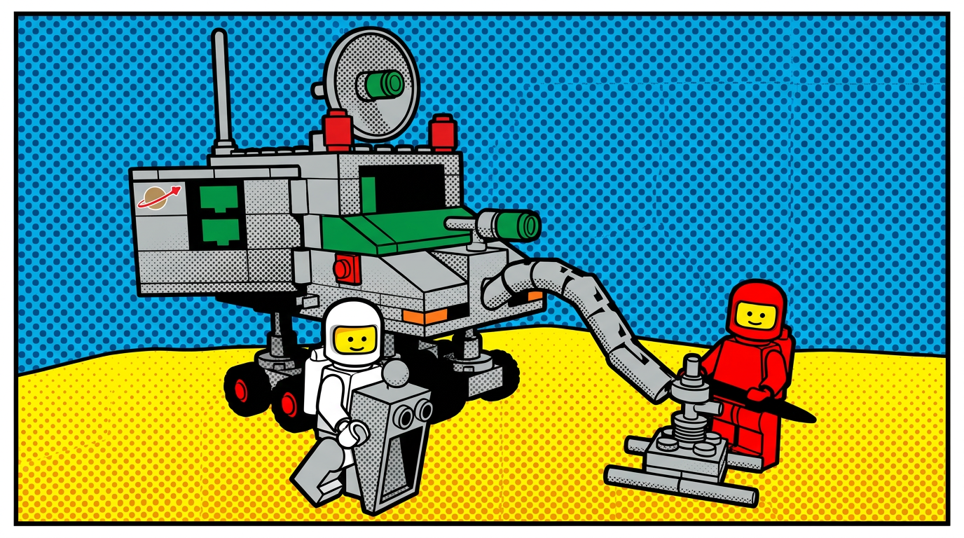 LEGO CLASSIC SPACE SET 6901 MOBILE LAB, RELEASED 1980.