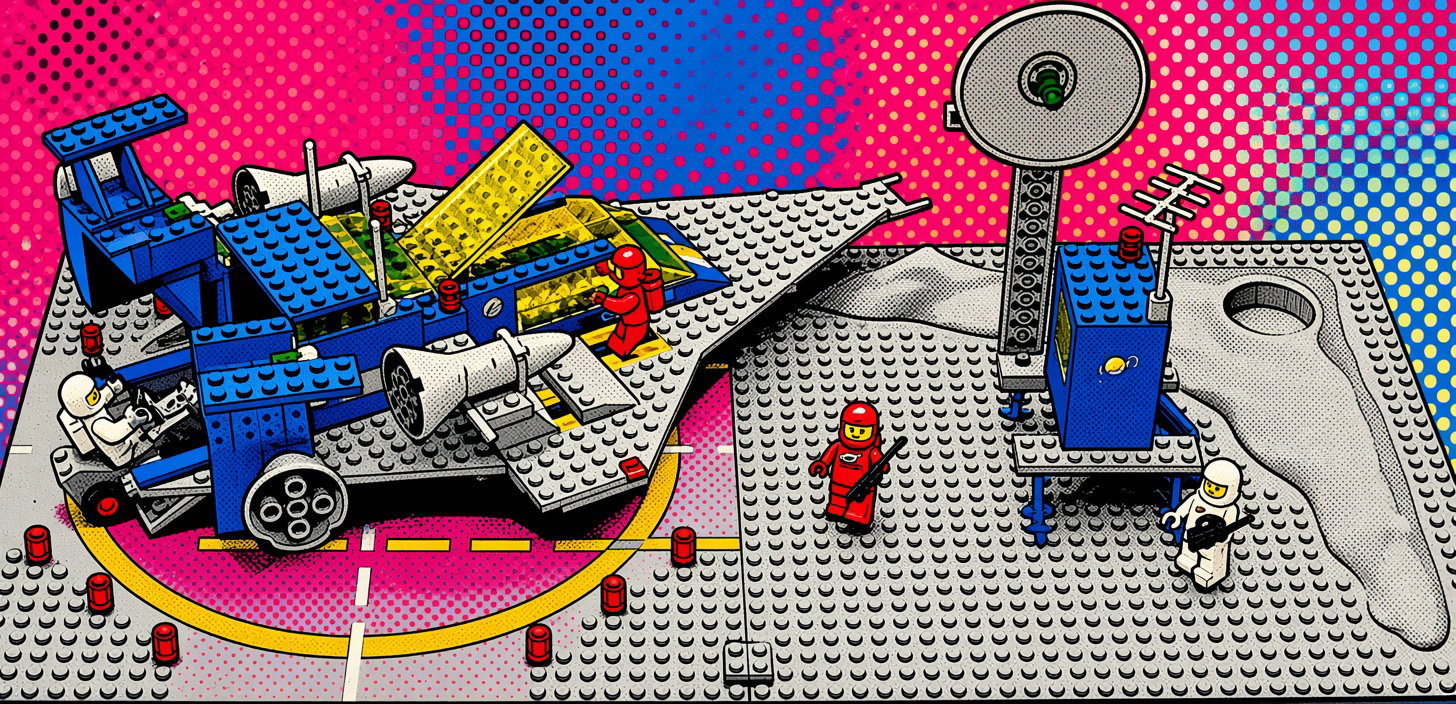 LEGO CLASSIC SPACE SET 928 GALAXY EXPLORER, RELEASED 1979.