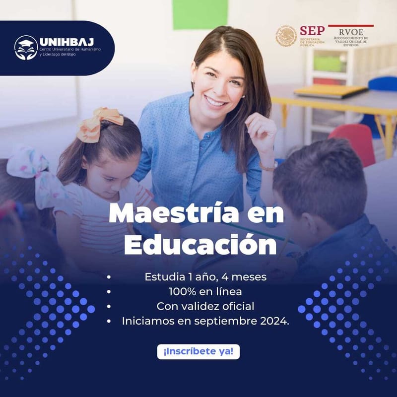 Maestría en educación.