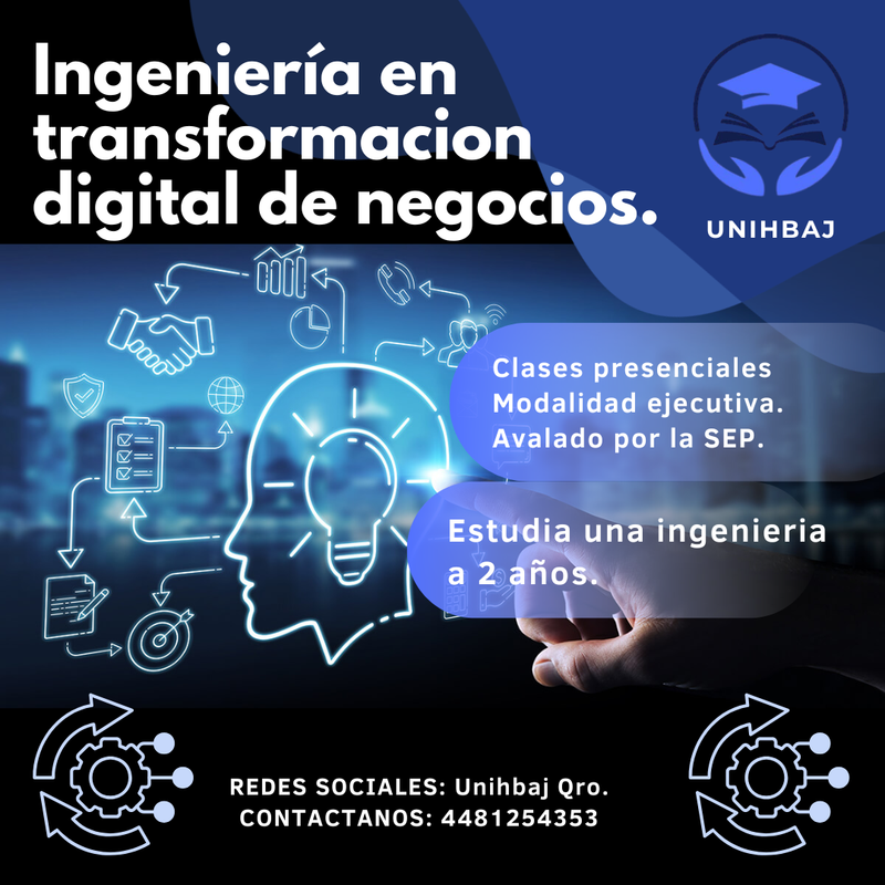 Ingeniería en transformación digital. RVOE-20192979