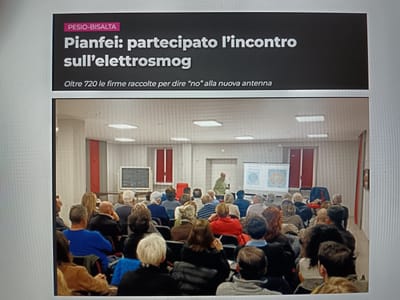 PIANFEI: Partecipato l'incontro sull'elettrosmog