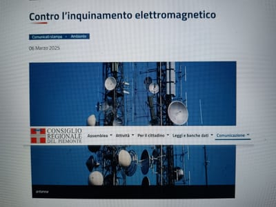 CONTRO L'INQUINAMENTO ELETTROMAGNETICO - AUDIZIONE C.C.E. ALLA V COMMISSIONE AMBIENTE REGIONE PIEMONTE