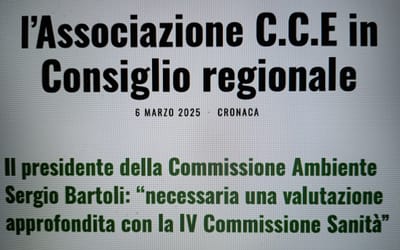 L'ASSOCIAZIONE C.C.E. IN CONSIGLIO REGIONALE