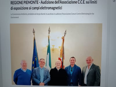 AUDIZIONE DELL'ASSOCIAZIONE C.C.E. SUI LIMITI DI ESPOSIZIONE AI CAMPI ELETTROMAGNETICI