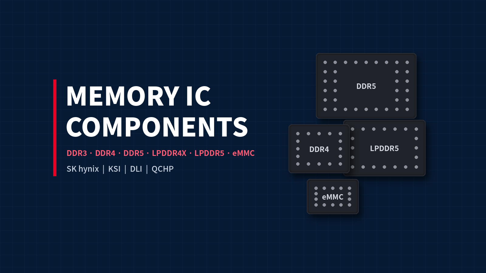Memory IC Components (DRAM / LPDDR / eMMC)
