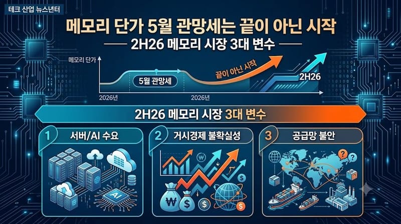5월 관망세는 끝이 아닌 시작 — 2H26 메모리 시장 3대 변수