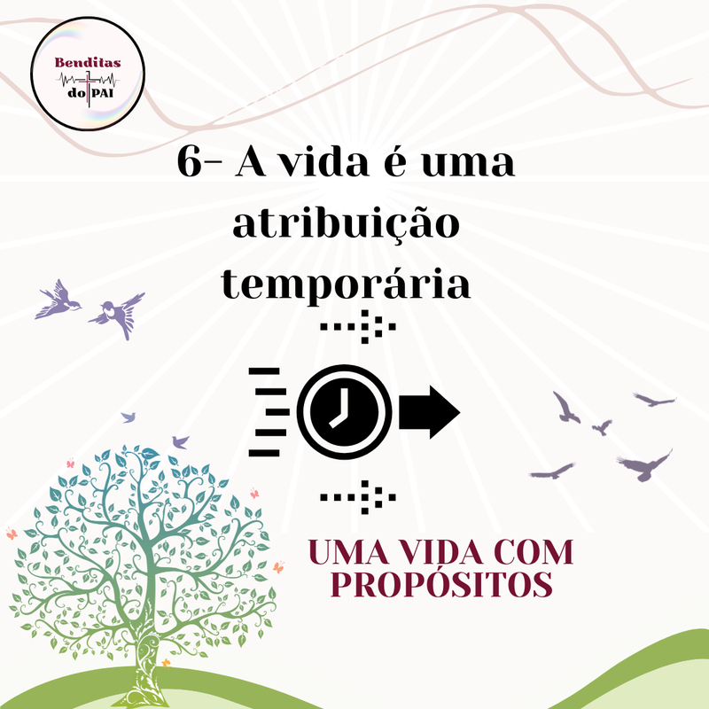 6- A VIDA É UMA ATRIBUIÇÃO TEMPORÁRIA