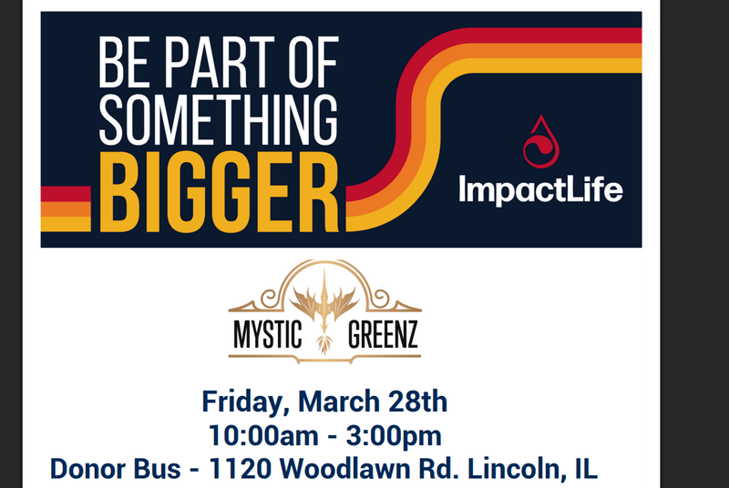 Mystic Greenz Blood Drive
