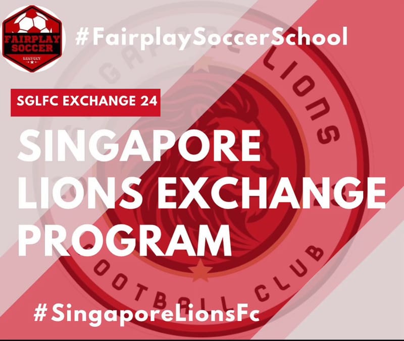Singapore lion’s exchange program with FairPlay soccer school