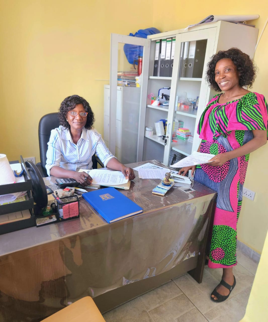 Our hard working Principal of the Kids International Primary Section Madam Sarah Jallah.