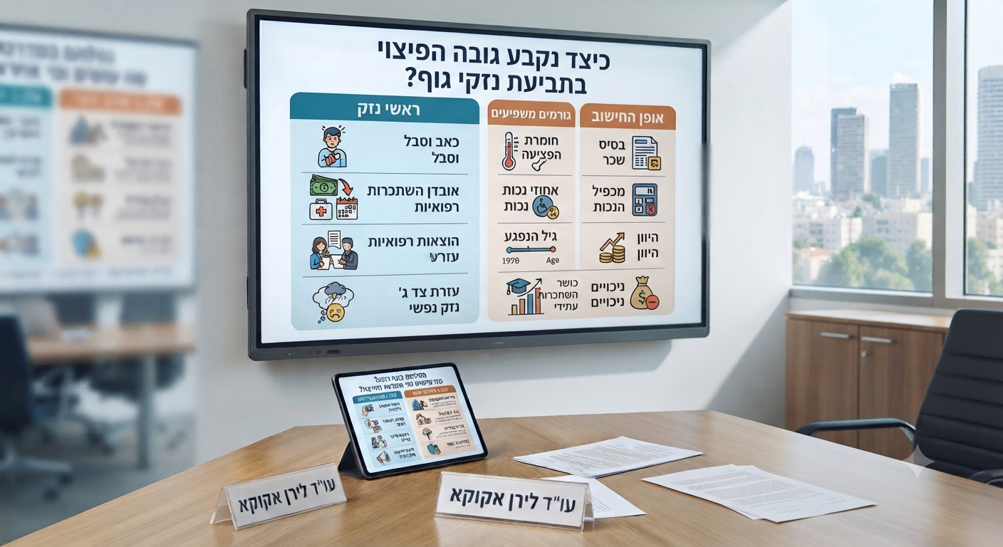 כיצד נקבע גובה הפיצוי בתביעת נזקי גוף? | עורך דין נזיקין