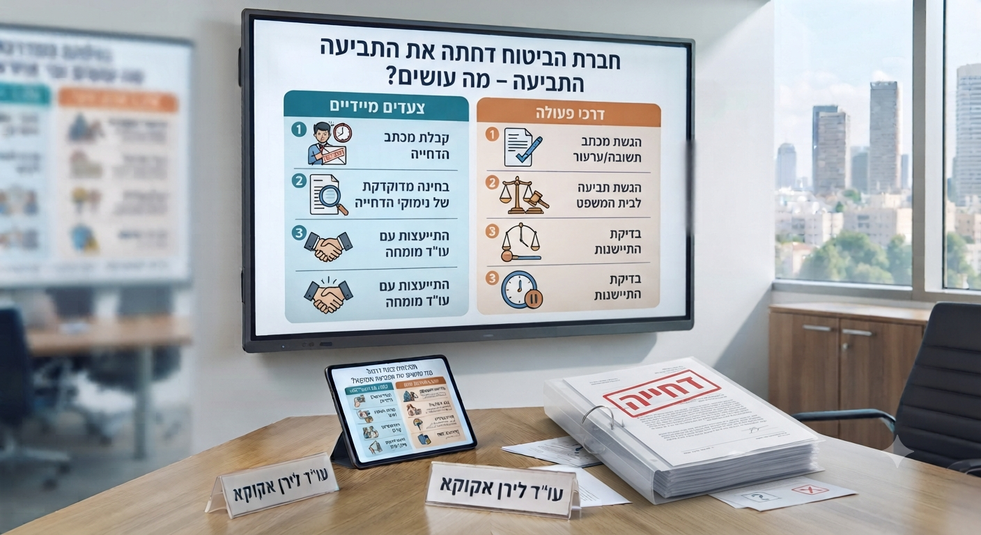 חברת הביטוח דחתה את התביעה – מה עושים? | עורך דין ביטוח