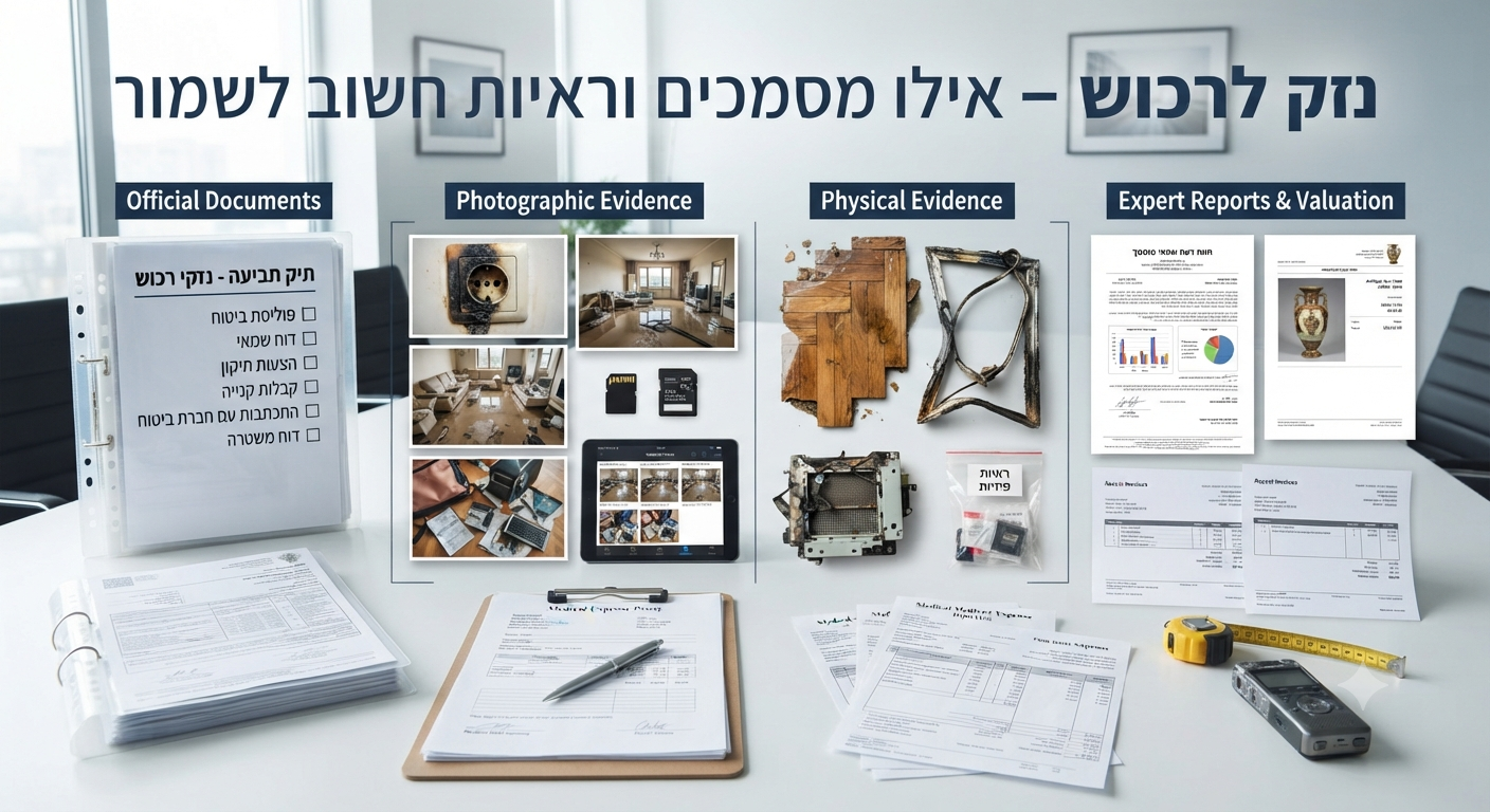 נזק לרכוש – אילו מסמכים וראיות חשוב לשמור? | עורך דין נזקי רכוש