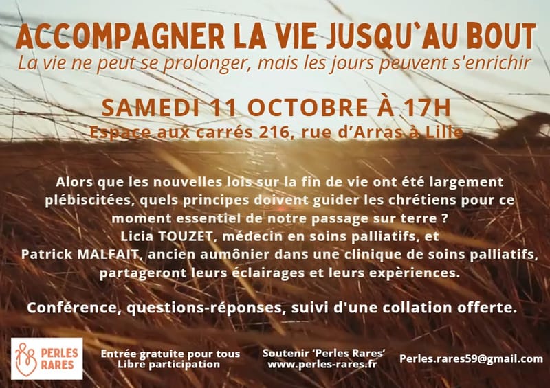 Conférence ‘Accompagner la vie jusqu’au bout’