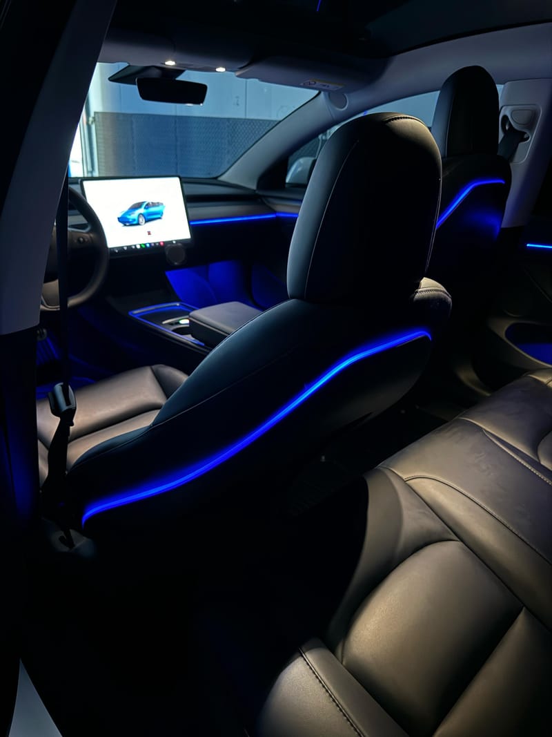 Telsa model 3 with touch screen control