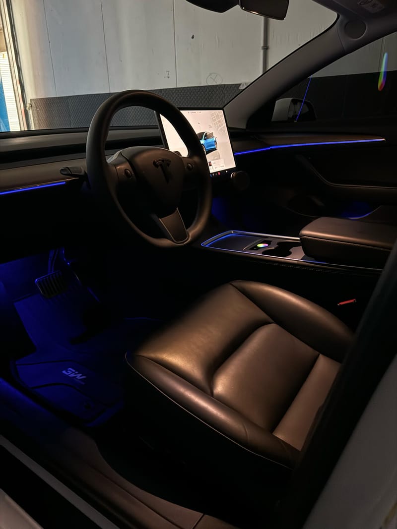 Telsa model 3 with touch screen control