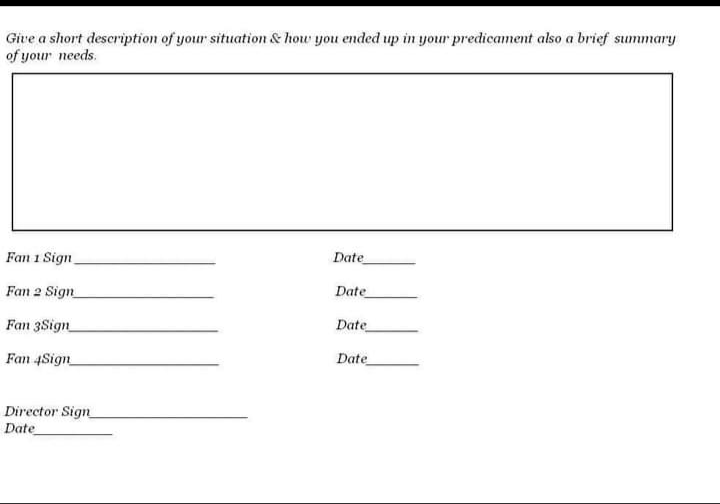 Apply for program services form