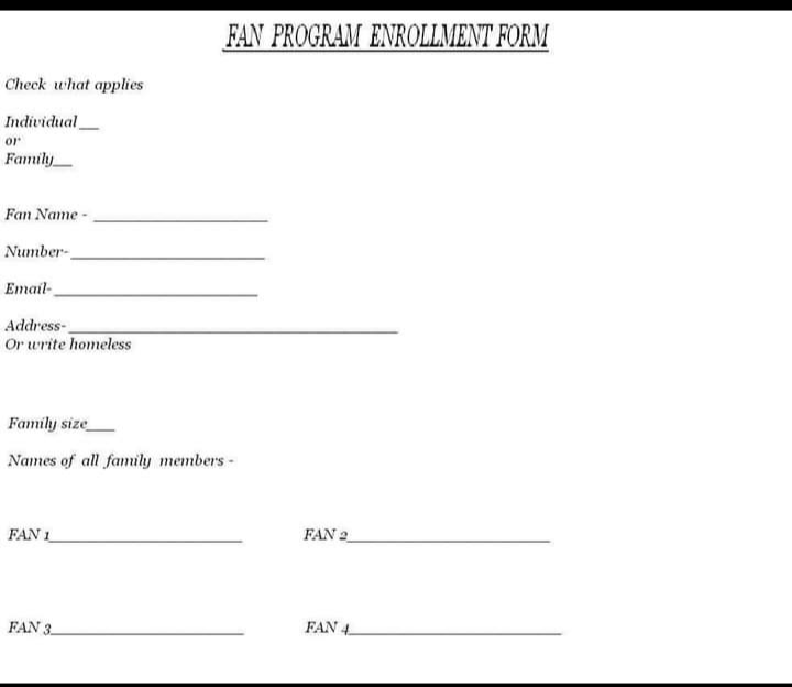 Apply for program services form