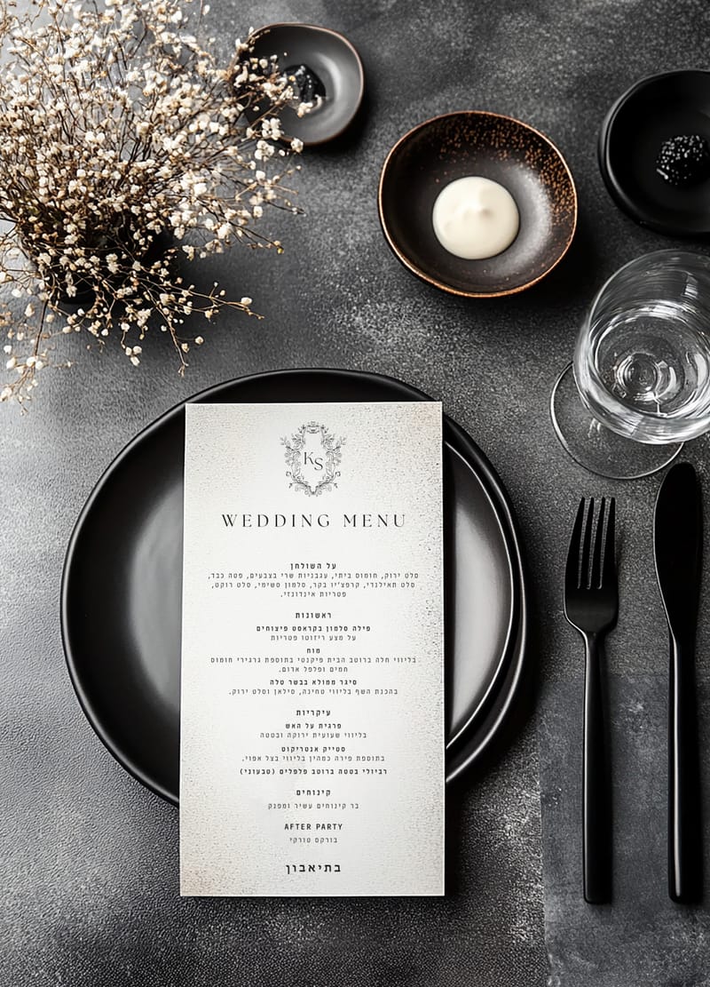 Menus for events