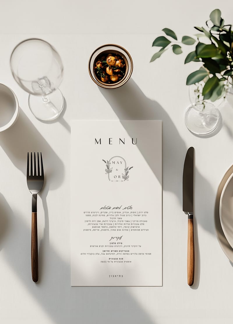 Menus for events