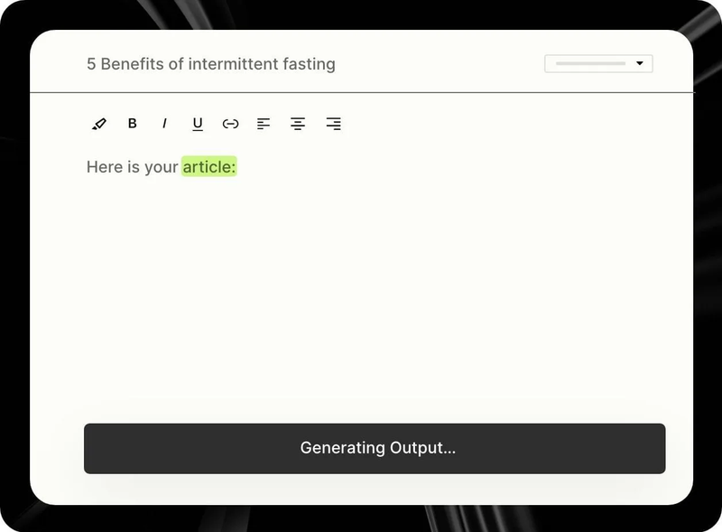 Content Optimization
