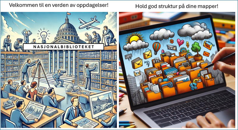 Nasjonalbiblioteket/Organisere mapper