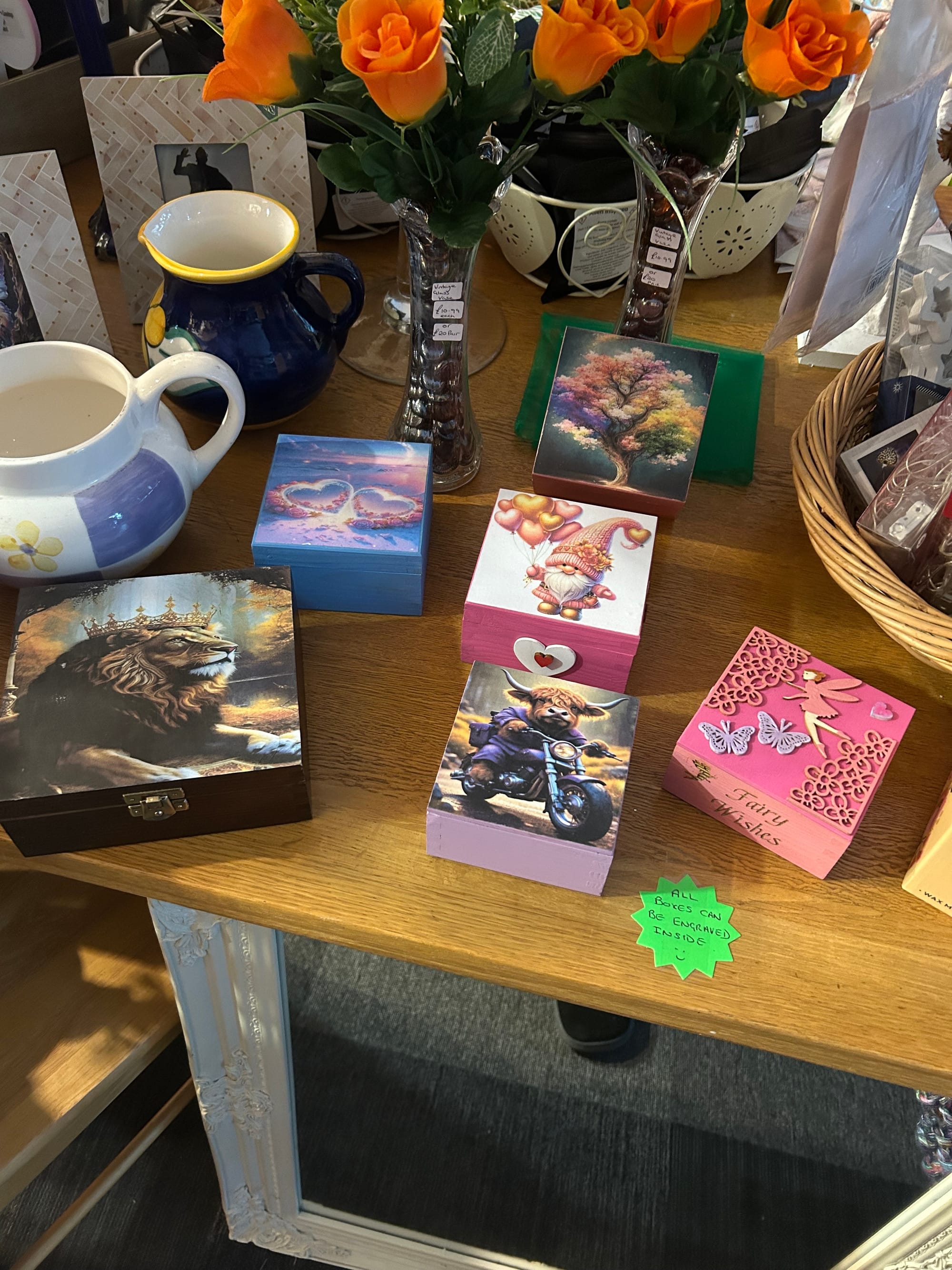 Personalised boxes all individual no two ever made the same