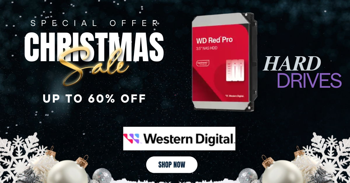 Western Digital external hard drives on sale during the clearance event, featuring sleek and portable designs for students and professionals