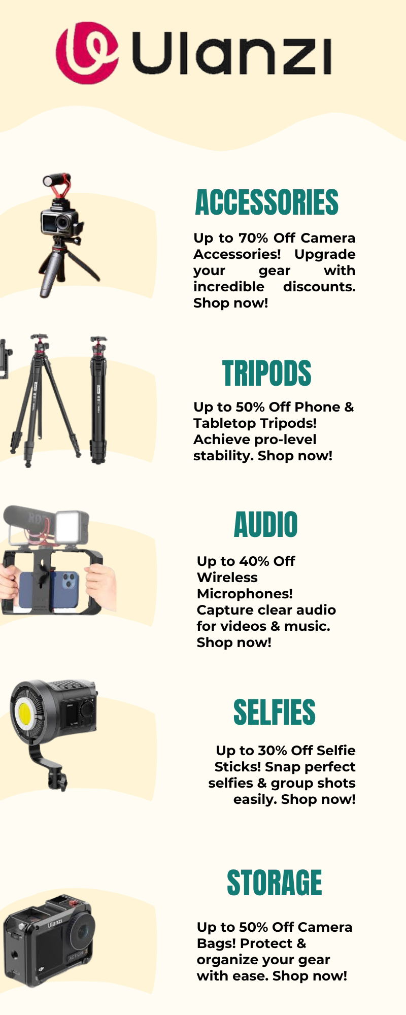 Enhance your gear with Ulanzi’s high-quality camera accessories for exceptional photography and videography.