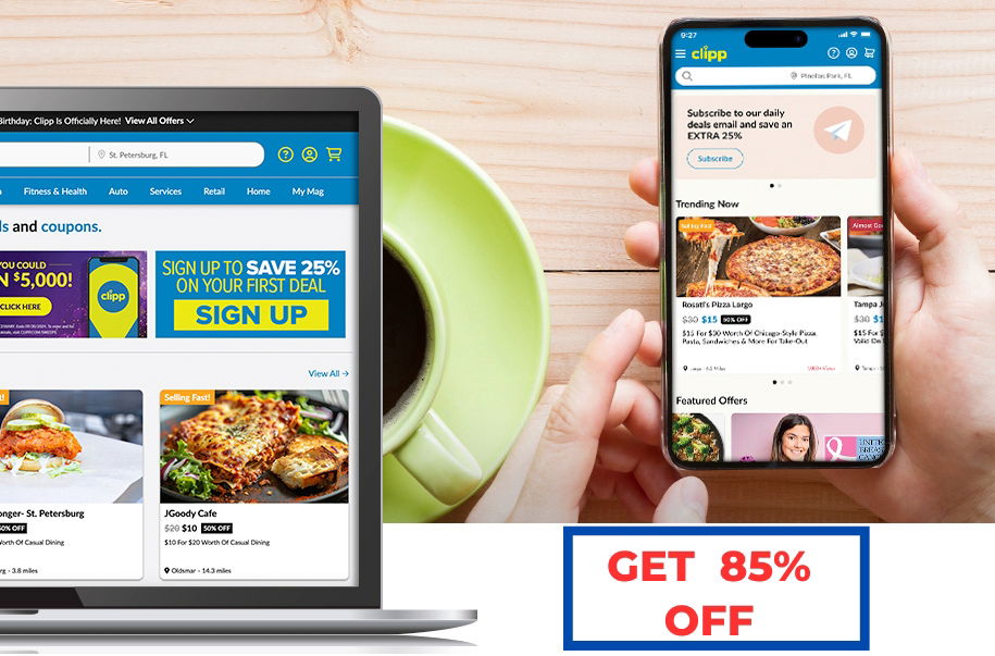 Fast food deals and discounts available on Clipp