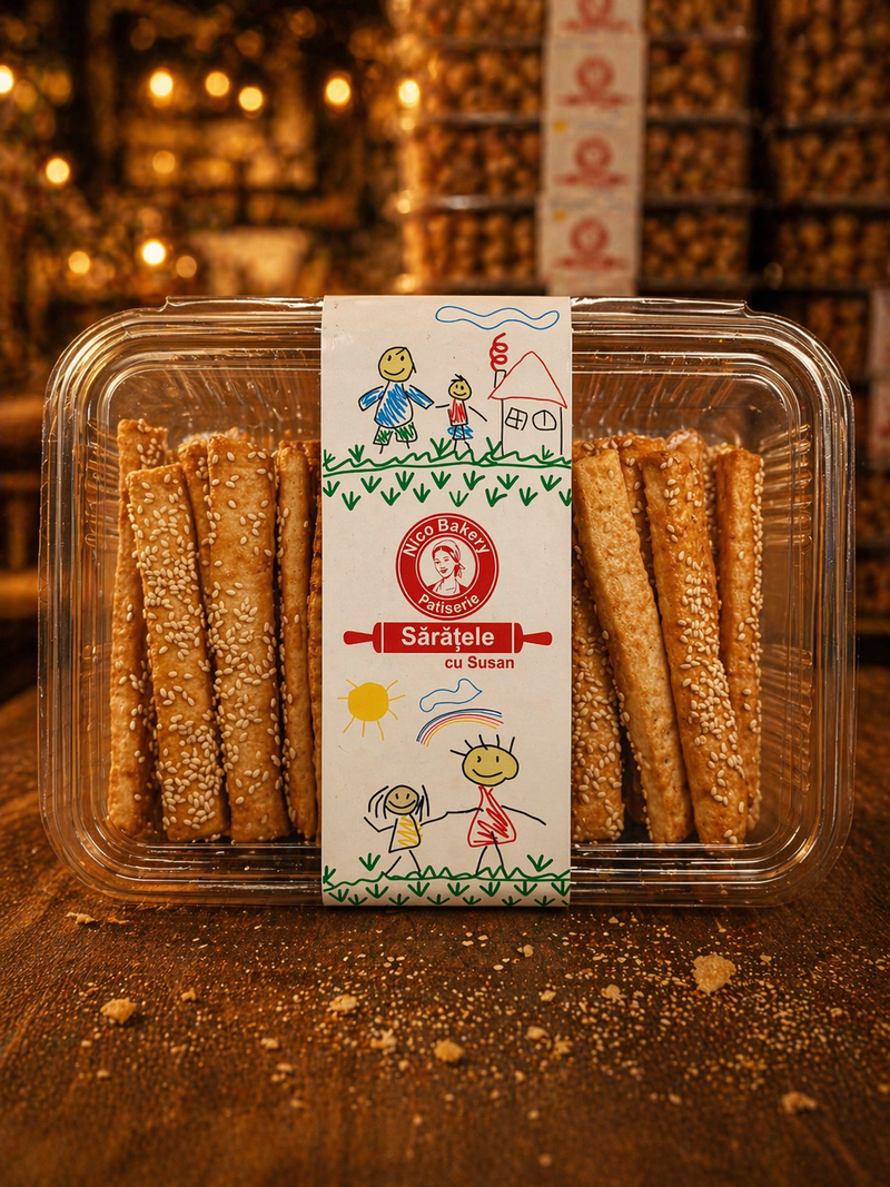 Sărățele cu susan– 350 g