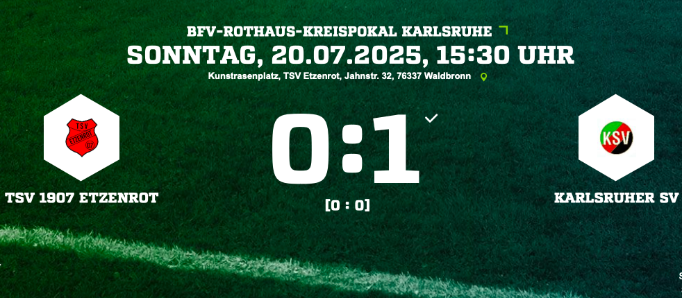 1. Mannschaft: Toller Pokalfight endet mit knappster aller Niederlagen