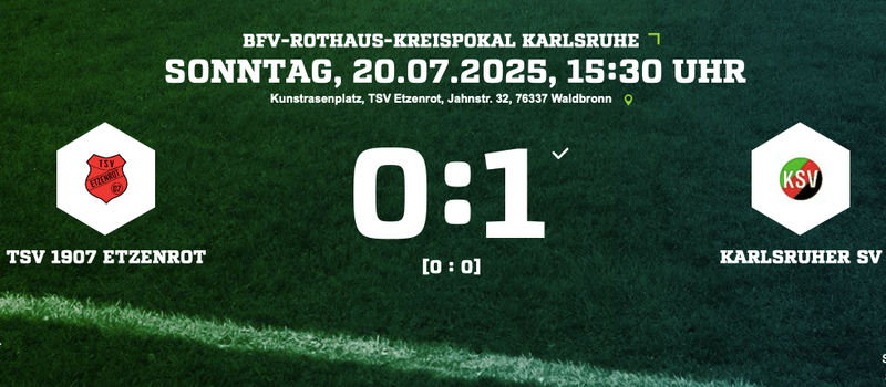 1. Mannschaft: Toller Pokalfight endet mit knappster aller Niederlagen