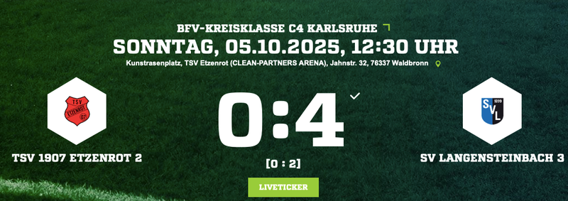 2. Mannschaft: Klare Heimniederlage gegen den SVL lll