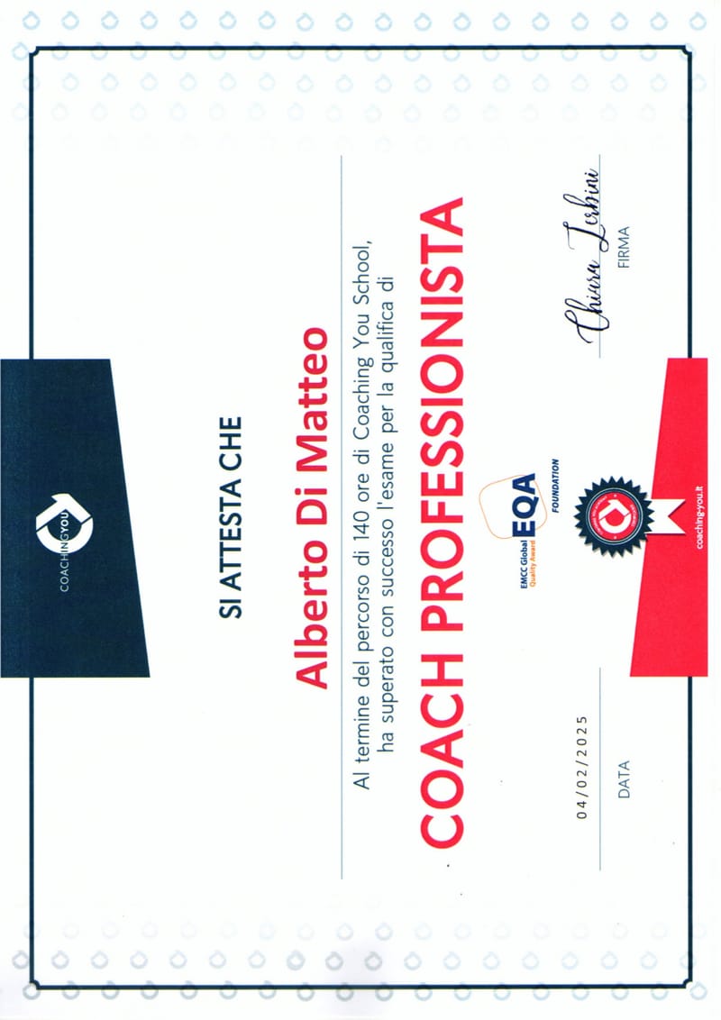 Ulteriore qualificazione di Qualità per il mio percorso di Coaching