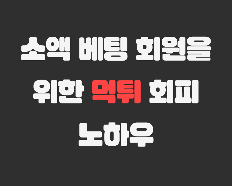 메이저저장소 - 소액 베팅 회원을 위한 먹튀 회피 노하우