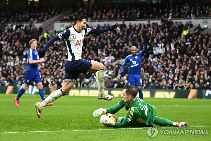 '손흥민 풀타임' 토트넘, 레스터시티에 역전패…리그 7경기 무승 - 메이저저장소와함께 스포츠경기분석하기