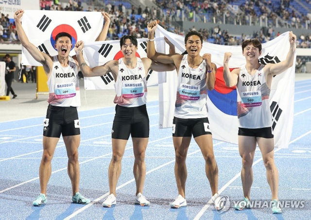 금빛쾌거, 한국 육상 남자 400ｍ 하계U대회 우승!