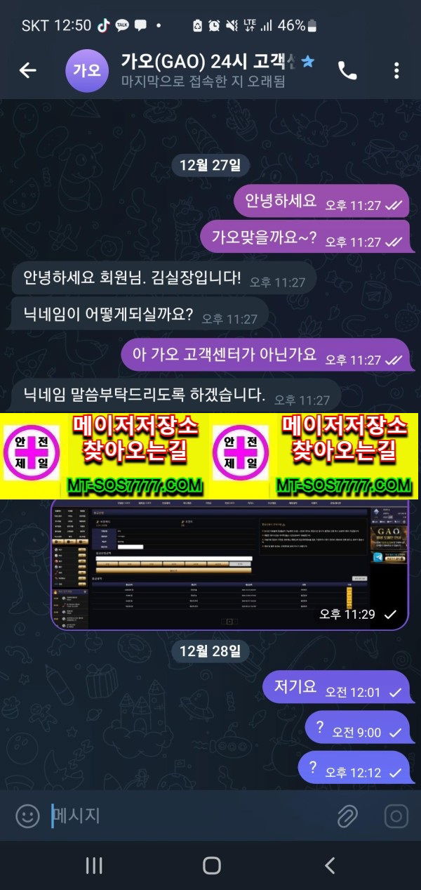 메이저저장소카톡