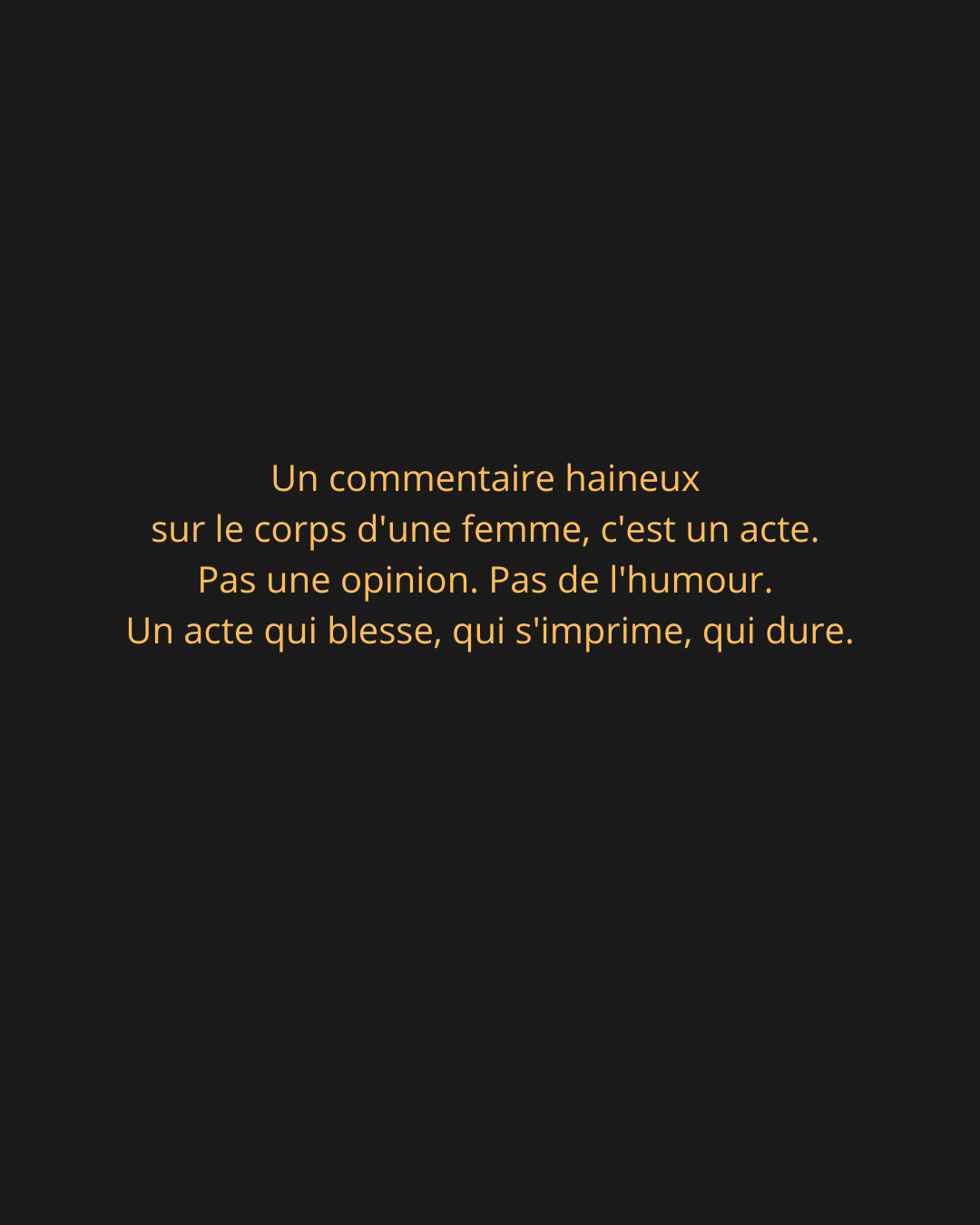 Le regard des autres ne définit pas votre corps