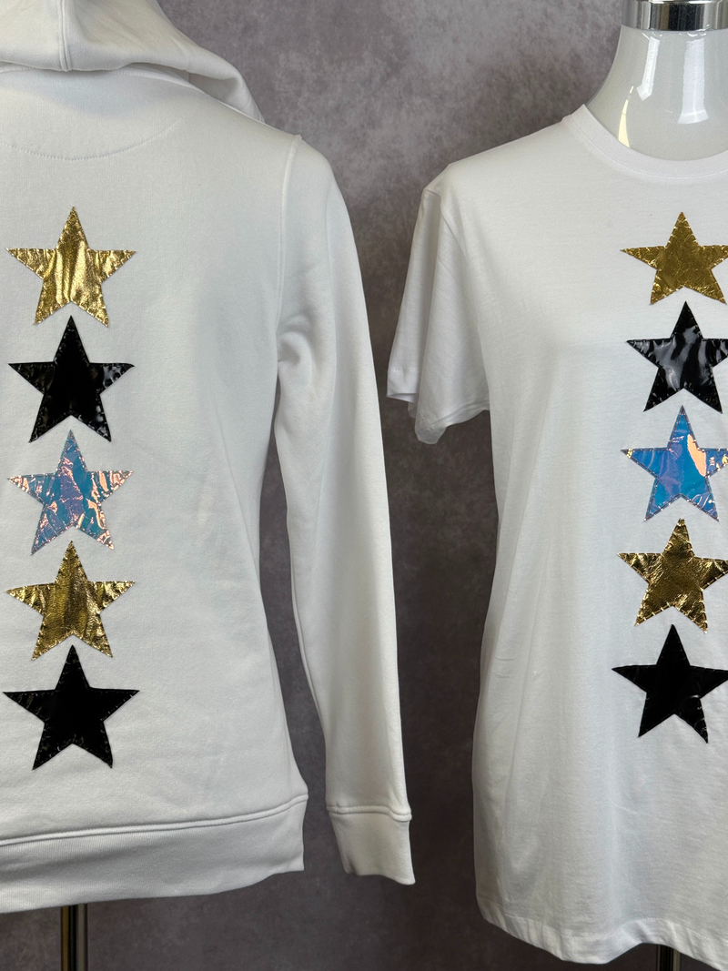 Felpa Stelle — Bianco — foto 3