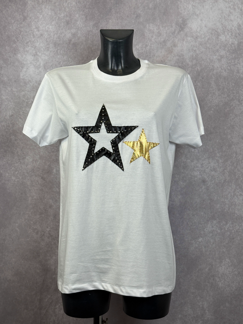 T-Shirt 2 Stars — Bianco